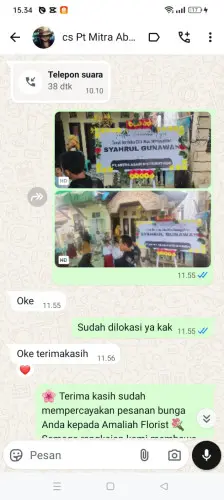 Testimonial Papan Bunga paseh kaler