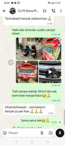 Testimonial Papan Bunga paseh kaler